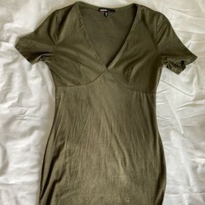 Love Culture Bodycon Olive Green Dress